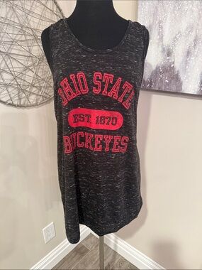 Ohio State Buckeyes Black & Red Graphic Tank size Large
